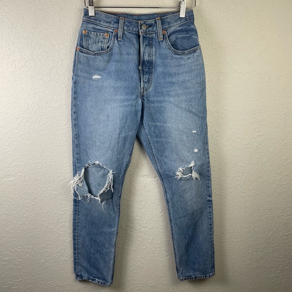 Levi's 501 S Skinny Jeans Distressed‎ Cotton Size 29